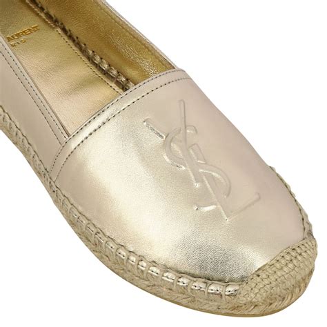 ysl gold espadrilles farfetch|saint laurent leather espadrilles.